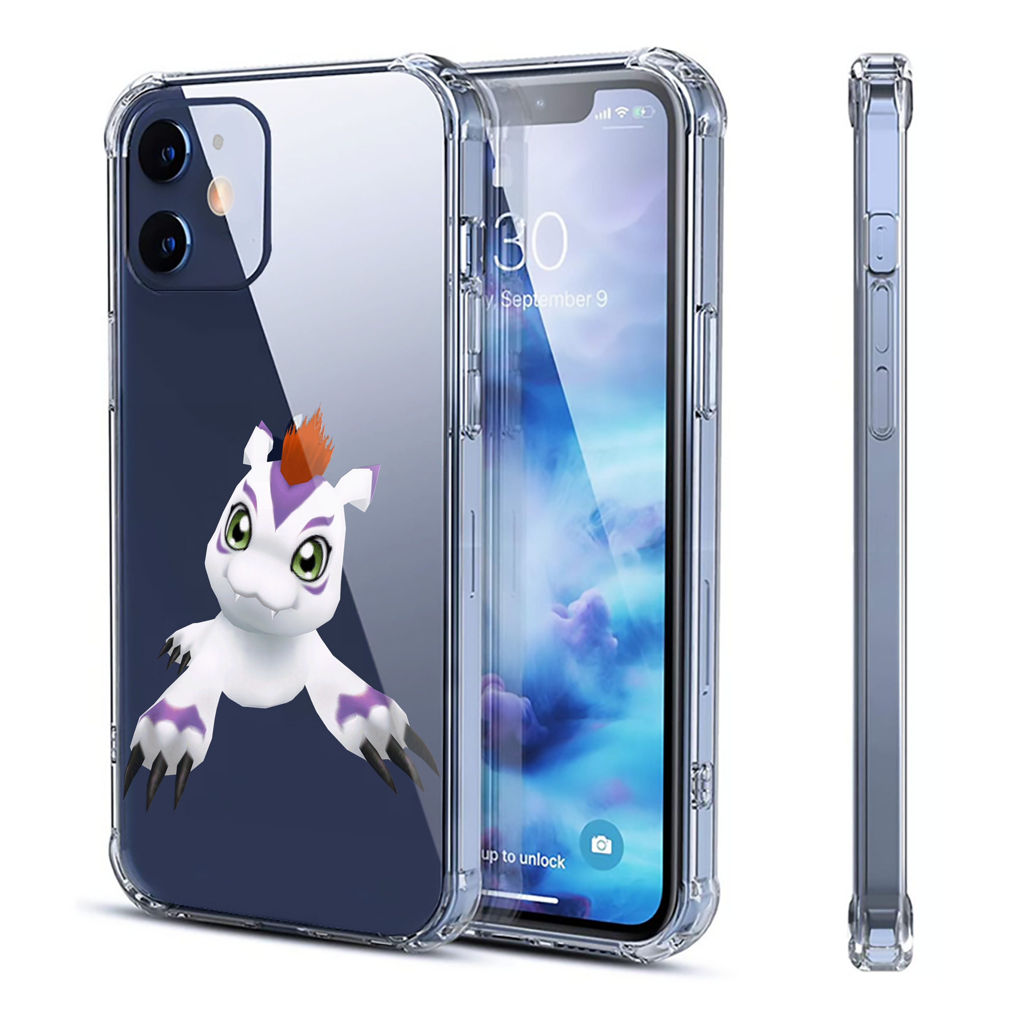 （画像用） Digimon デジタルモンスター/デジモン 【iPhone 12シリーズ対応】透明スマホケース（クリアソフトケース）
